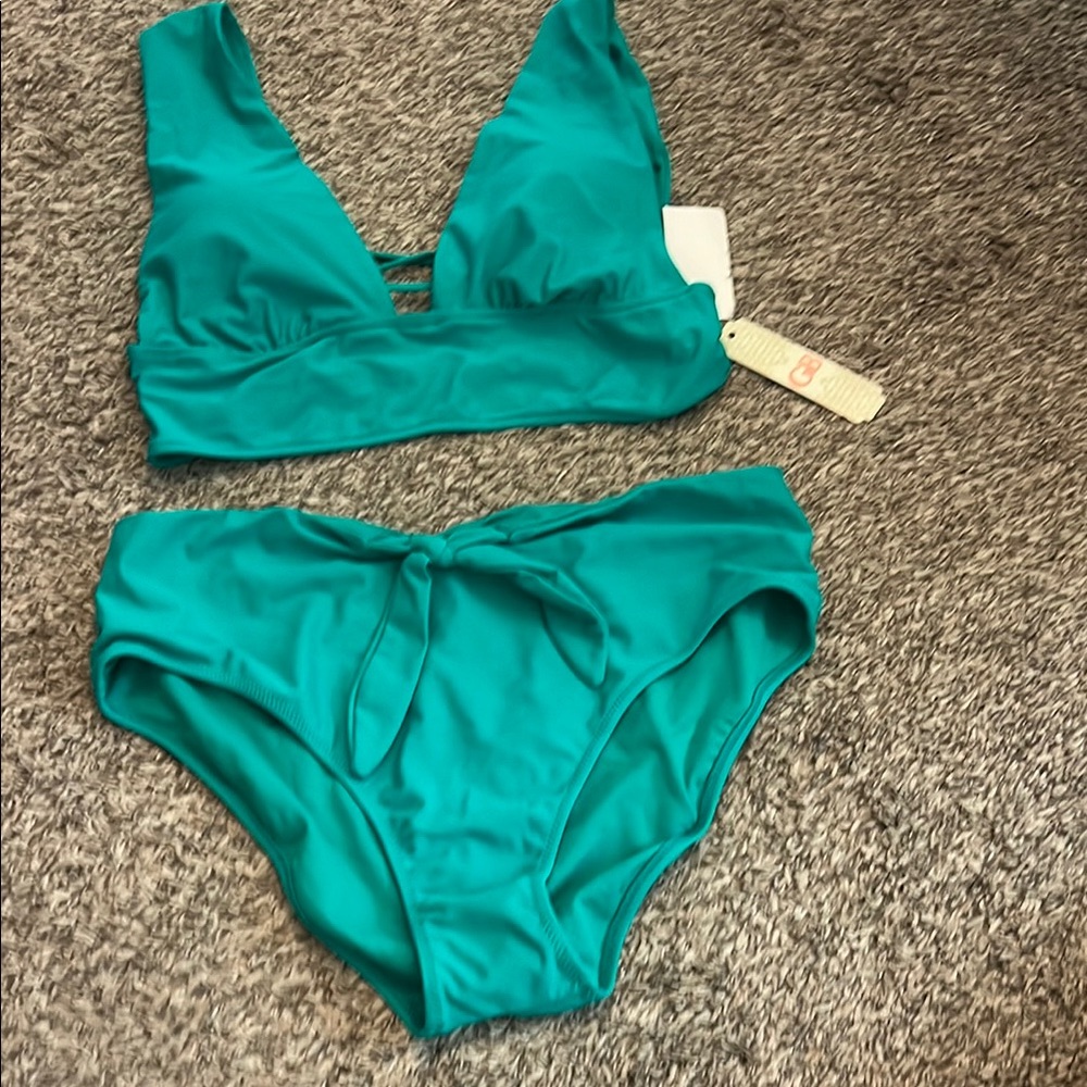 Gianni Bini Teal Green Bikini Set